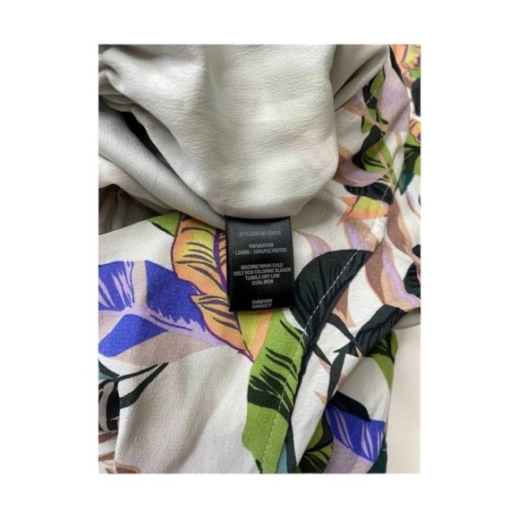 🌺SANCTUARY Antonella Tropical Palm Print Wide Leg Tie-back Jumpsuit Size M🌺 - Picture 10 of 10